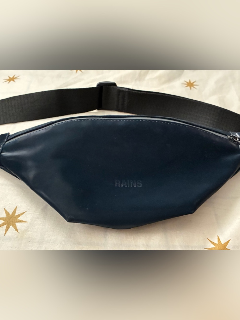 Rains Navy Blue Belt Bag